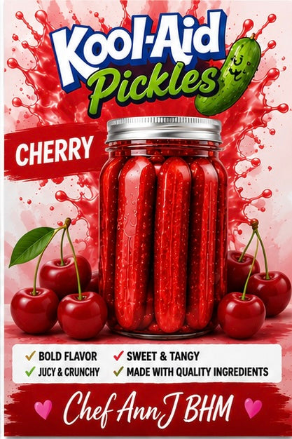 Cherry KoolAide Pickles